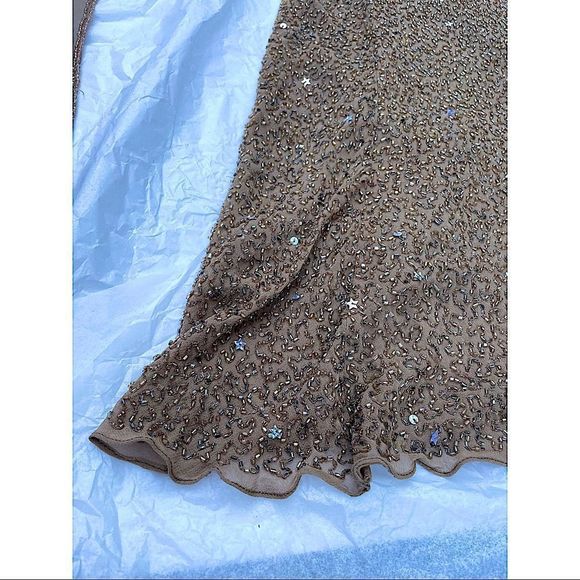 Evening Party Sequin Midi Beaded Formal Art Deco Dress SHOCKWAVE - Picture 4 of 4